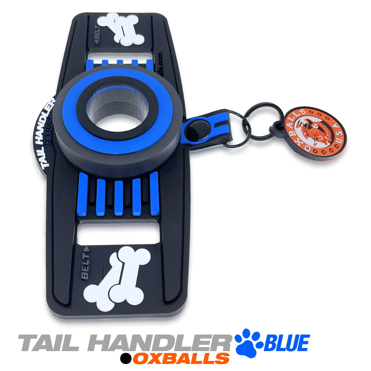 Oxballs TAIL HANDLER Belt Strap Show Tail Blue