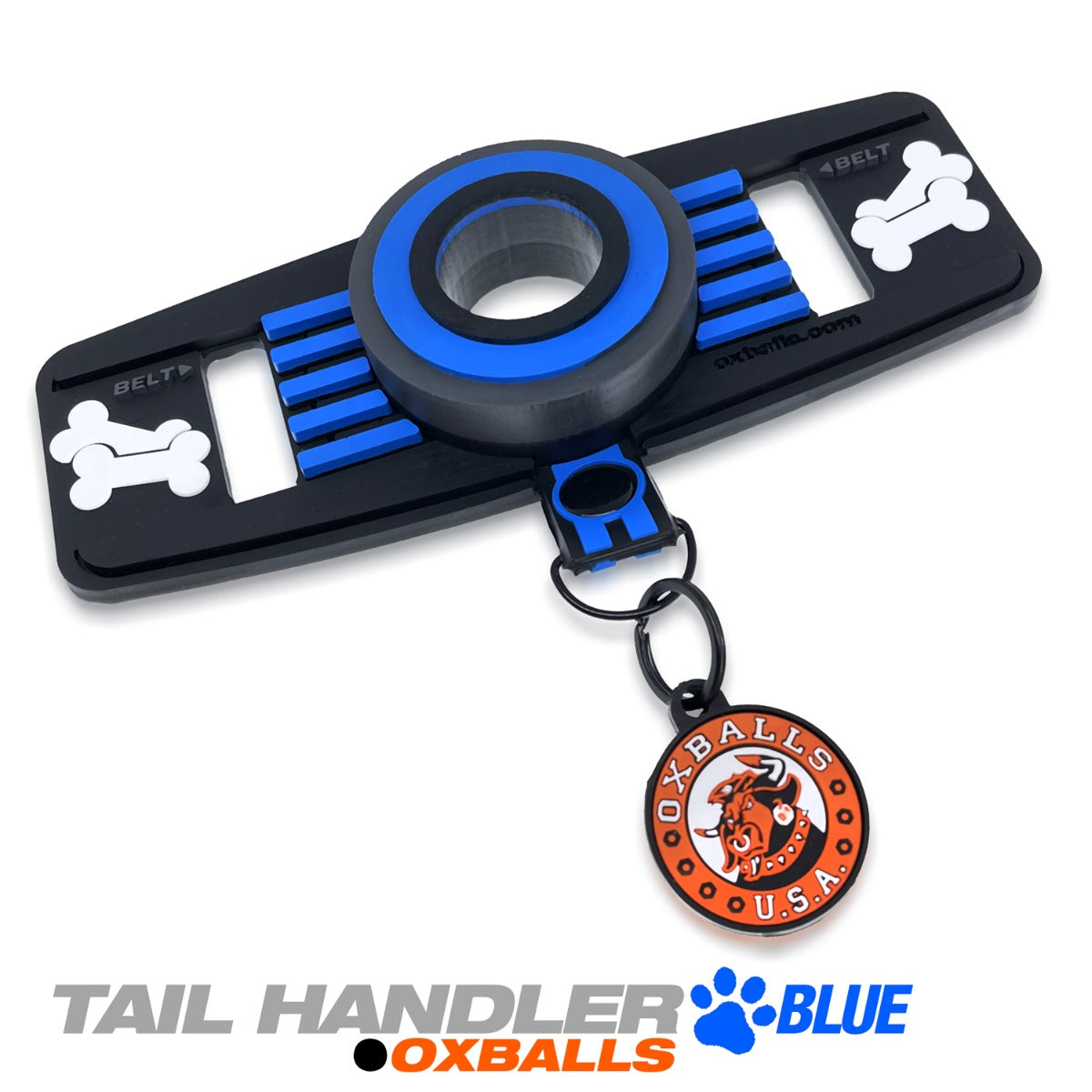 Oxballs TAIL HANDLER Belt Strap Show Tail Blue
