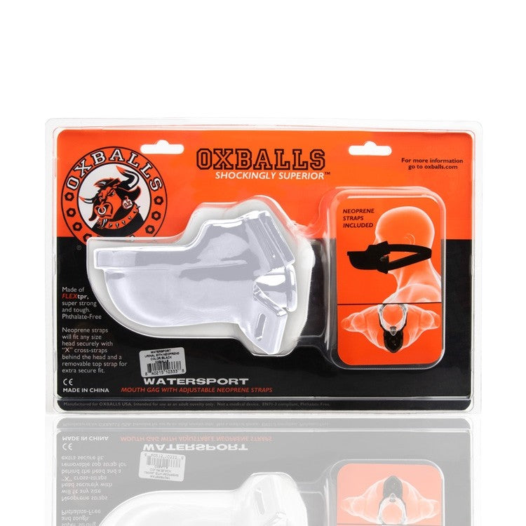 Oxballs WATERSPORT Strap On Piss Gag White